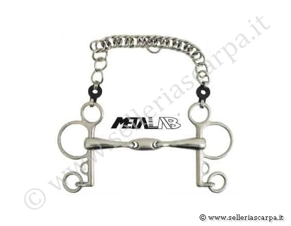 PELHAM METALAB SNOD. INOX IMB. 23 MM CON PALLINA E BARBOZZALE