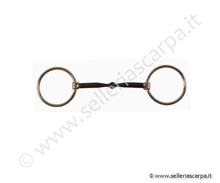 FILETTO WESTERN INOX SNOD. ANELLI IMB. FERRO NERO INSERTI RAME