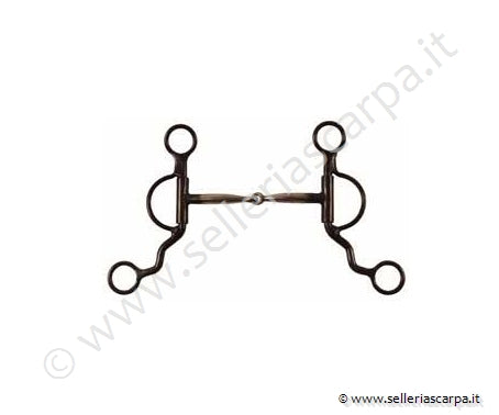 MORSO WESTERN FERRO BRUNITO SNOD. IMB. INOX INSERTI RAME ASTE CORTE CURVE