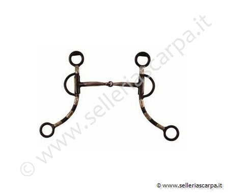 MORSO WESTERN SNOD. FERRO NERO IMB. INOX INSERTI RAME ASTE LUNGHE DECORATE