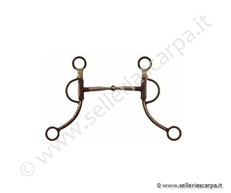 MORSO WESTERN SNOD. FERRO BRUNITO IMB. INSERTI RAME ASTE LUNGHE DECORATE