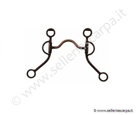 MORSO WESTERN INTERO FERRO BRUNITO IMB. PONTE INSERTI RAME ASTE LUNGHE DECORATE