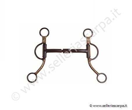 MORSO WESTERN FERRO BLU IMB. SEMI-SNODO INSERTI RAME ASTE CORTE DECORATE 