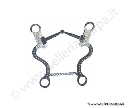 MORSO WESTERN SNOD. FERRO NERO IMB. INSERTI RAME ASTE CURVE DECORATE