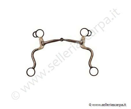 MORSO WESTERN SNOD. FERRO NERO IMB. INOX INSERTI RAME ASTE CURVE DECORAZIONI