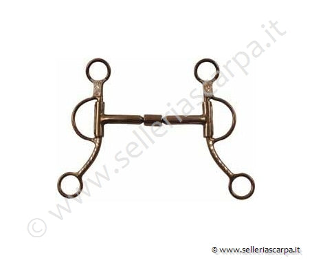 MORSO WESTERN FERRO BRUNITO IMB. SEMI-SNODO INSERTI RAME ASTE CORTE DECORATE