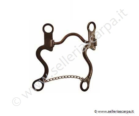 MORSO WESTERN INTERO FERRO NERO IMB. PONTE INSERTI RAME ASTE CURVE DECORATE