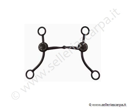 MORSO WESTERN SNODATO FERRO BRUNITO IMB. INSERTI RAME ASTE LUNGHE DEC. "CHAIN"