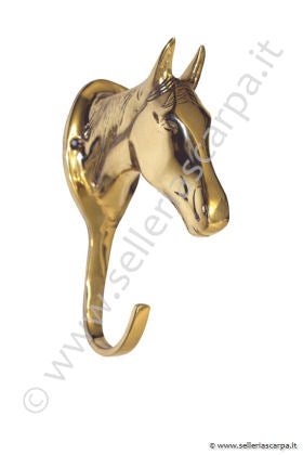 PORTATESTIERA IN OTTONE TESTA DI CAVALLO