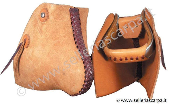 TAPADEROS IN CUOIO LAVORATO CON STAFFE WESTERN CUSTOM