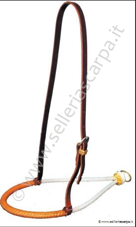 ABBASSATESTA  WESTERN  IN  CUOIO  ARTIGIANALE LAKOTA IN RAWHIDE RIVESTITO IN CUOIO