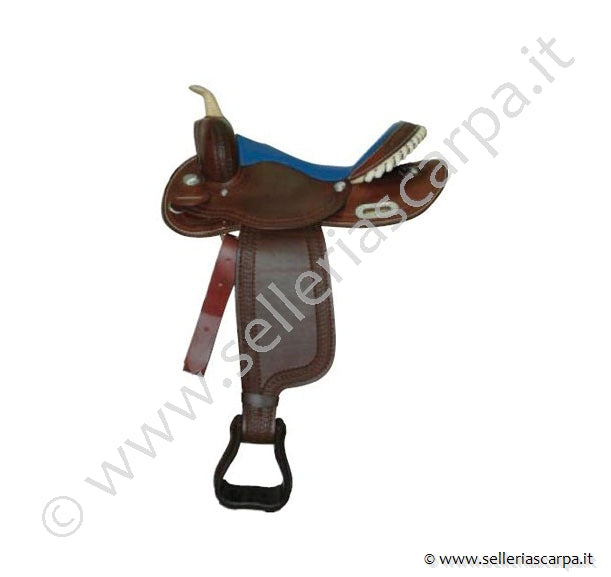 SELLA WEST POOL'S BARREL SEGGIO COLORATO RAWHIDE 5020
