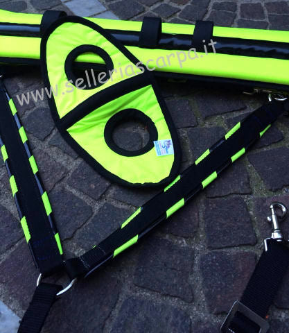 KIT FLUO' TROTTO sottosellino, bretella e papalina FREE HORSE