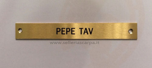 TARGA IN OTTONE PERSONALIZZATA SELLERIA SCARPA