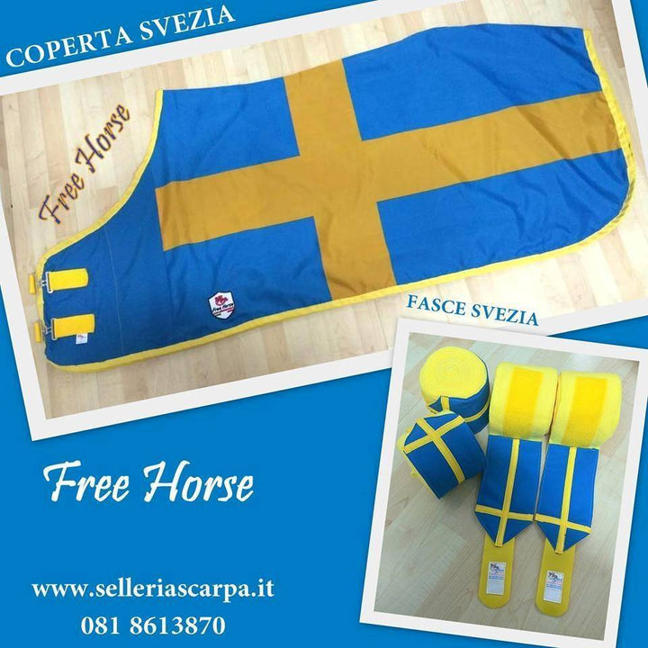 COPERTE + FASCE PERSONALIZZATE BANDIERA FREE HORSE