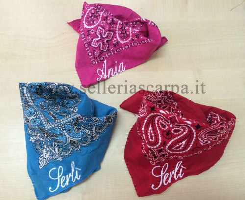 BANDANA PERSONALIZZATA CON RICAMO