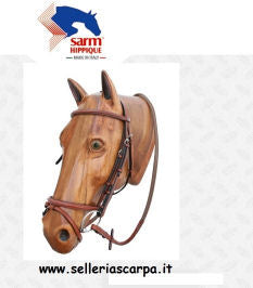 TESTIERA REDINI IN GOMMA PONY MARRONE SARM HIPPIQUE