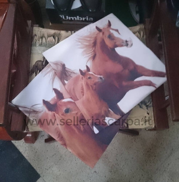 COPRIPIUMINO SINGOLO TEMA CAVALLI SELLERIA SCARPA