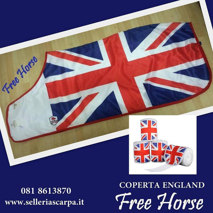 COPERTE + FASCE PERSONALIZZATE BANDIERA FREE HORSE