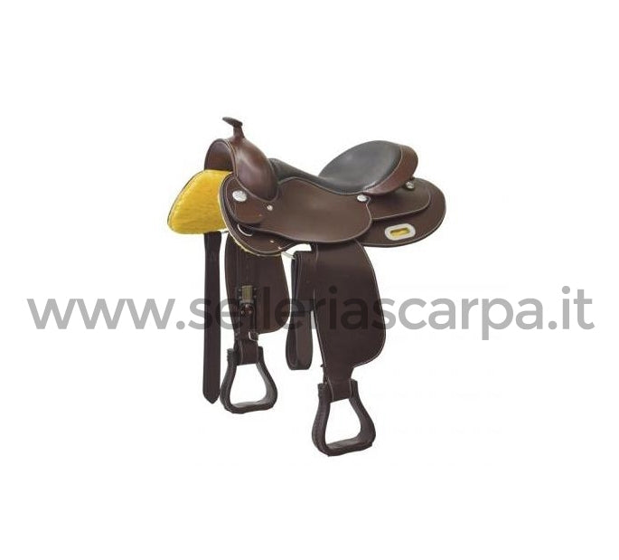 Sella Western PRI Premium Doppio Schienale In Pile Con Equu-Feltro – Comfort Per Cavallo E Cavaliere (Più Colori)