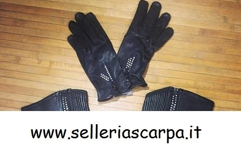 GUANTI PELLE CON BRILLANTINI ADULTO AB00085A