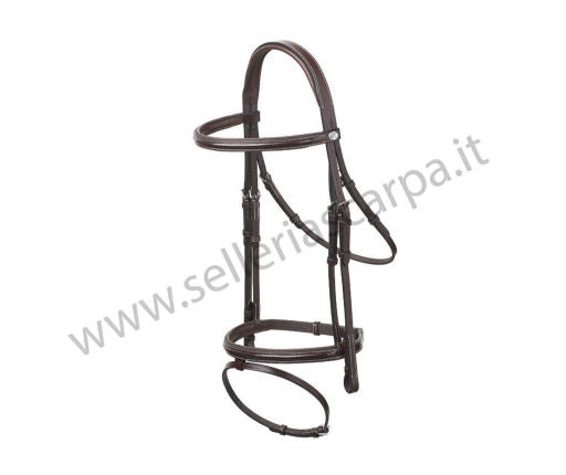 NEW TESTIERA INGLESE SOTTILE CUOIO E91 PRESTIGE