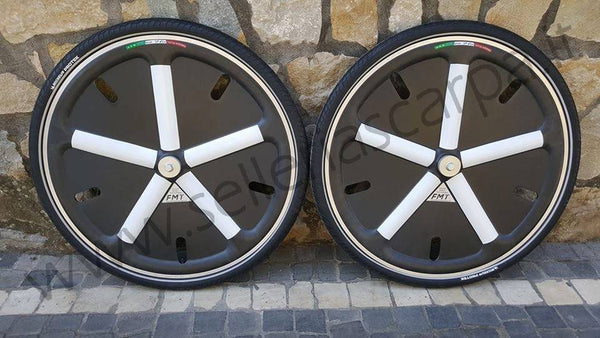RUOTE SULKY CARBONIO FMT NERA VERNICIATA 28"