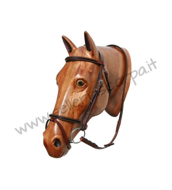 TESTIERA CUOIO MARRONI PONY SARM HIPPIQUE COMPLETA