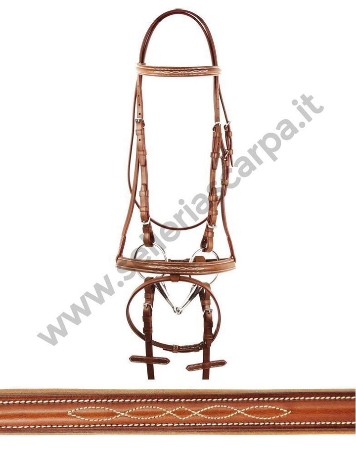TESTIERA CUOIO ITALIANO COMPLETA DI REDINI EQUESTRO