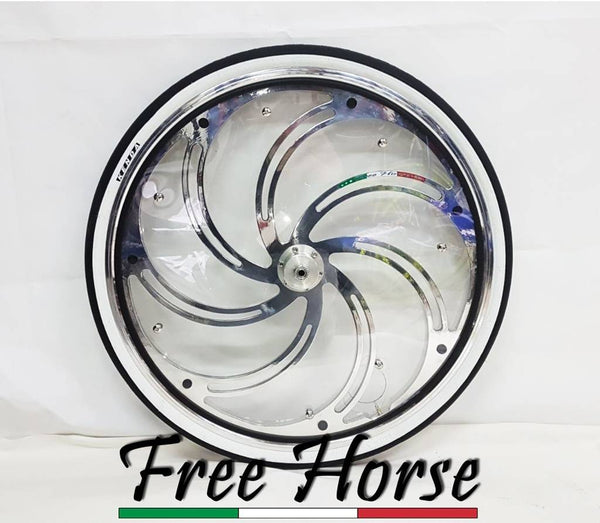 RUOTA SULKY 28" CROMO FREE HORSE