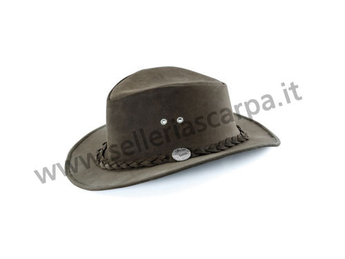CAPPELLO IN CUOIO MODELLO "LEATHER BRAID" AB00257