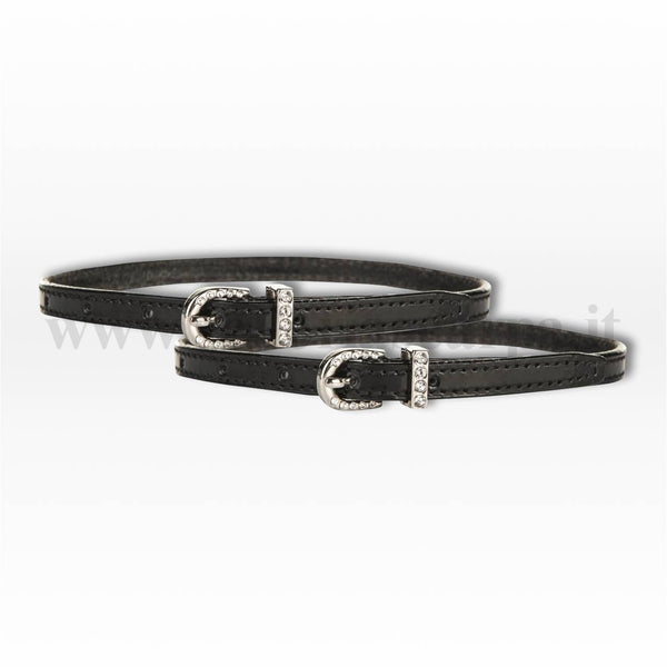CINGHIA PER SPERONI (COPPIA) VERNICE E BRILLANTI HKM 4776