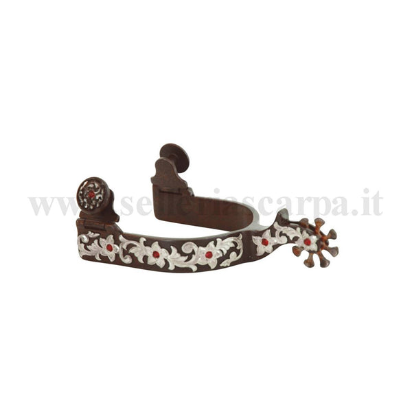 SPERONI WESTERN DECORAZIONE ARGENTATE E STRASS UMBRIA EQUITAZIONE SR00237A