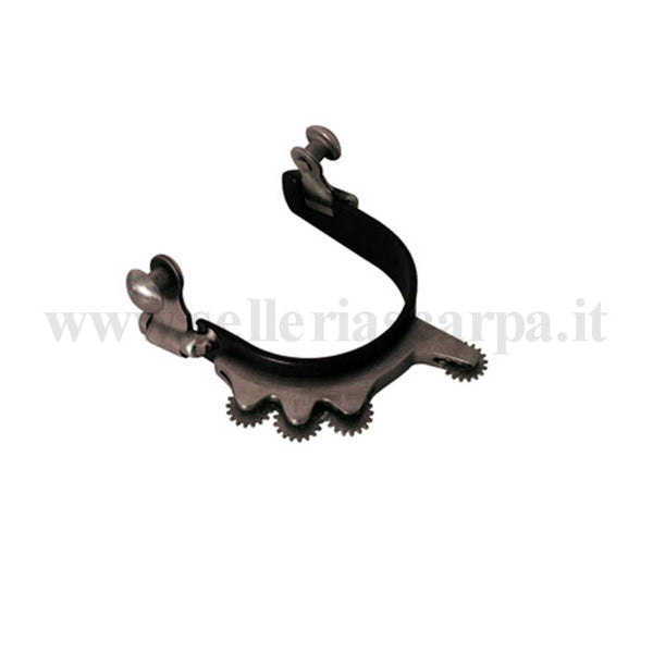 SPERONI WESTERN FERRO NERO BARREL ROTELLE ORIZZONTALE UMBRIA EQUITAZIONE SR00242