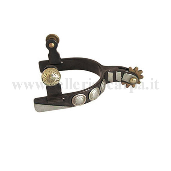 SPERONI WESTERN FERRO NERO BORCHIE BAMBINO AMAHORSE SR00013