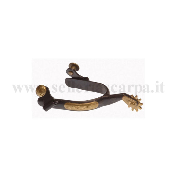 SPERONI WESTERN FERRO NERO CON OTTONE LAKOTA SR00022