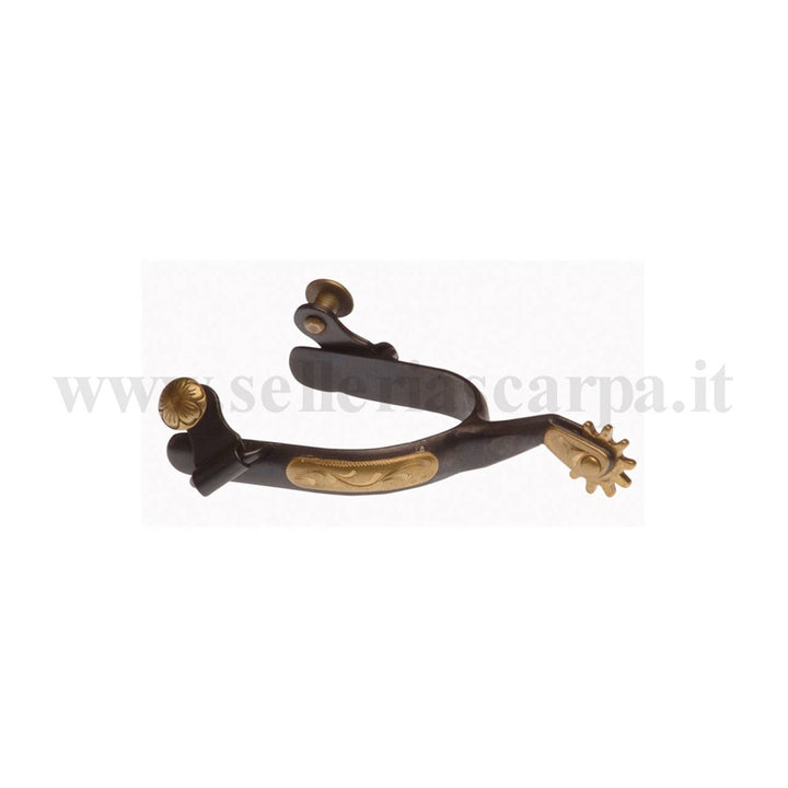 SPERONI WESTERN FERRO NERO CON OTTONE LAKOTA SR00022