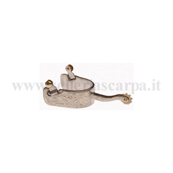 SPERONI WESTERN INOX LARGHI DECORATI UMBRIA EQUITAZIONE SR00026