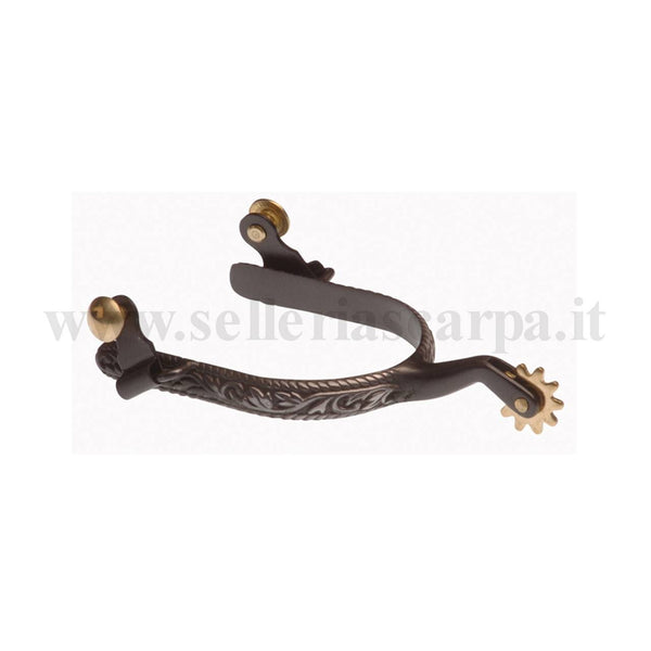 SPERONI WESTERN STRETTI FERRO NERO UMBRIA EQUITAZIONE SR00031