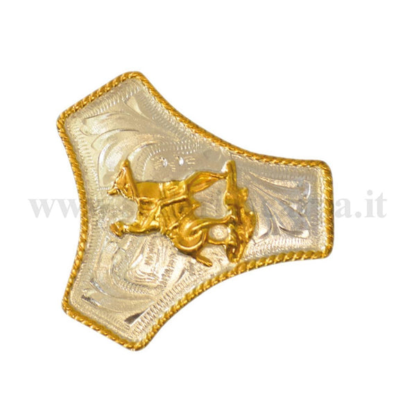 BOLO IN CUOIO CON PLACCA SMALTATA UMBRIA EQUITAZIONE AB00391