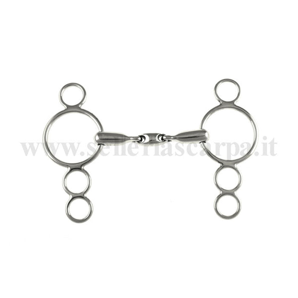 FILETTO  PESSOA  2 CHIAMATE OLIVA SNODATO  INOX PIENO UMBRIA EQUITAZIONE MO00024A