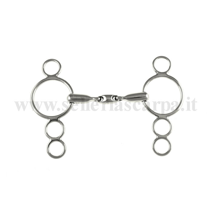 FILETTO  PESSOA  2 CHIAMATE OLIVA SNODATO  INOX PIENO UMBRIA EQUITAZIONE MO00024A