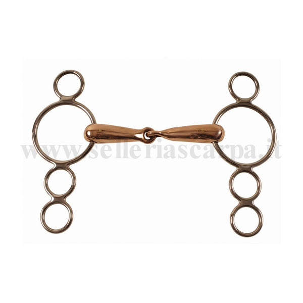 FILETTO  PESSOA  2 CHIAMATE RAME SNODATO  INOX VUOTO UMBRIA EQUITAZIONE MO00023R