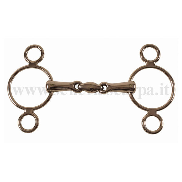 FILETTO  PESSOA  SNODATO  INOX OLIVA  VUOTO UMBRIA EQUITAZIONE MO00024