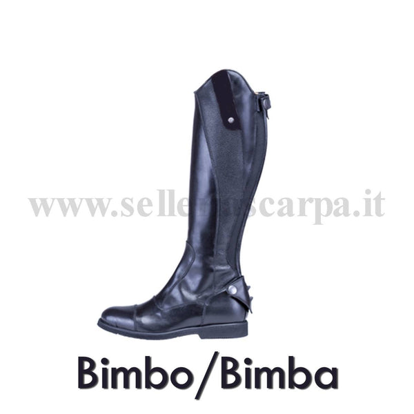 STIVALE MONTA INGLESE BIMBO/A NERO OXFORD 070