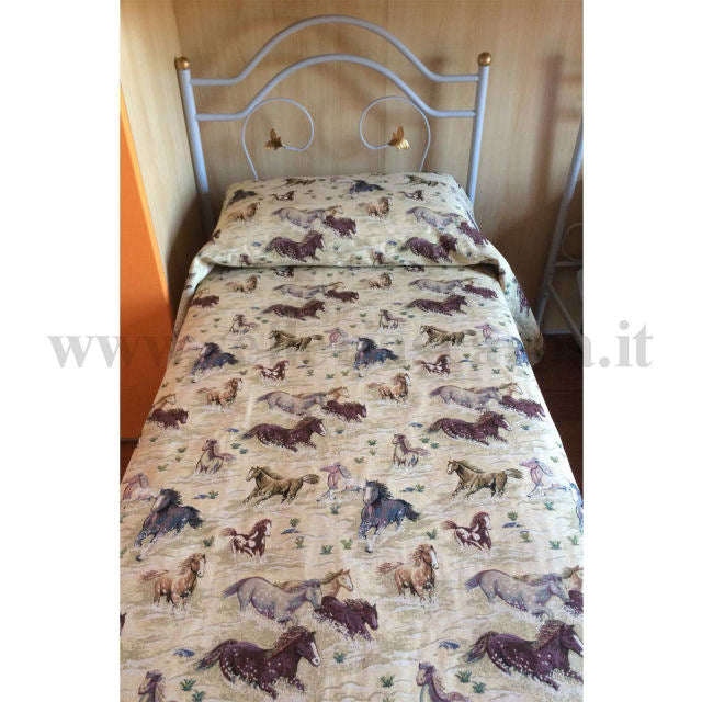 COPRILETTO TEMA CAVALLI SELLERIA SCARPA