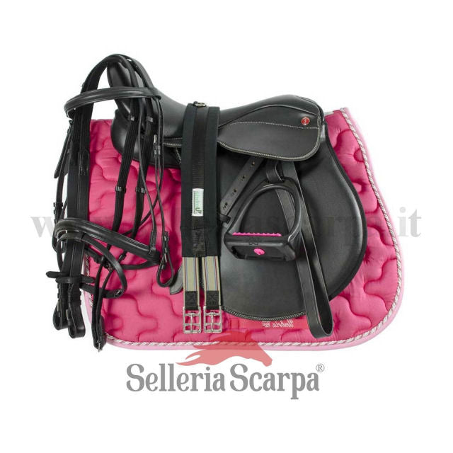 SET SELLA INGLESE COMPLETA PRO LIGHT FUCSIA NEING1NEW024