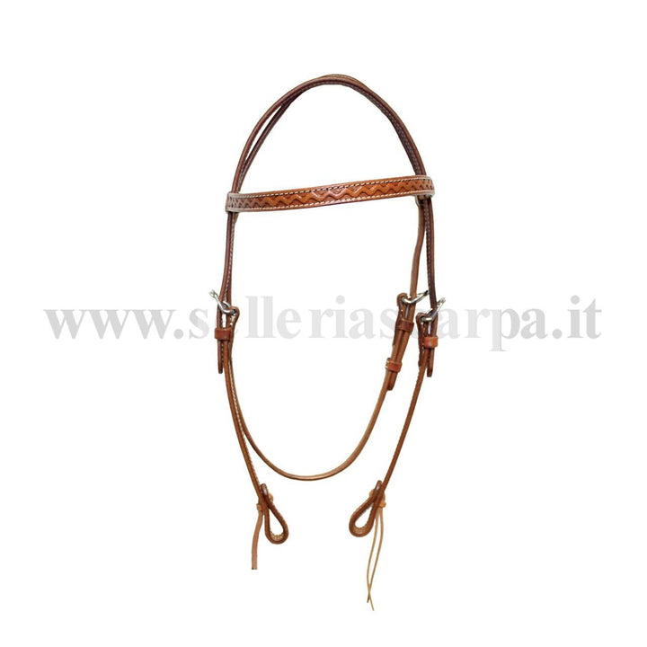 TESTIERA DECORAZIONE ZIG-ZAG CUOIO BRAD REN'S 1484999