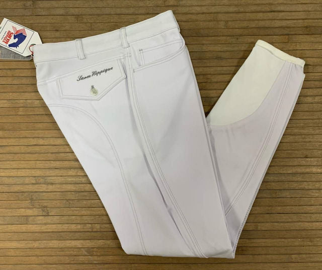 PANTALONI UOMO NEW JERSEY BIANCO NO GRIP SARM HIPPIQUE