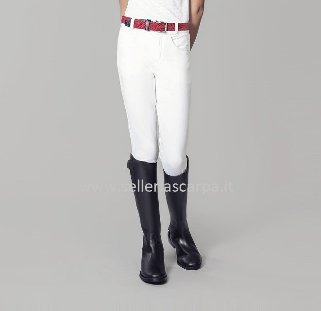 PANTALONI JUNIOR IN COTONE ELASTICIZZATO EQUESTRO AB00511